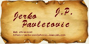 Jerko Pavletović vizit kartica